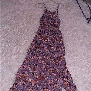 purple floral maxi dress